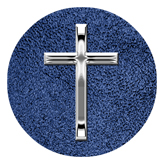 DAROUND 510 SL SH BL Silver Single Cross Shimmer Blue Background